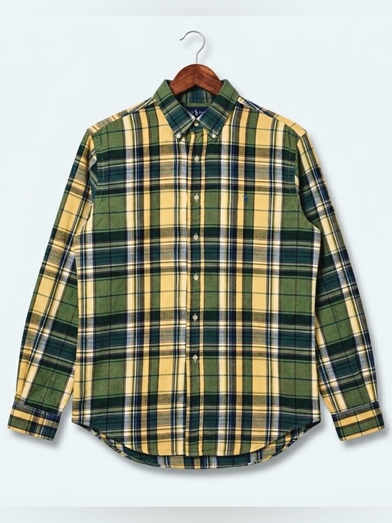 Ralph Lauren Other - Ralph Lauren Plaid Flannel Shirt Classic Fit Yellow Green L
